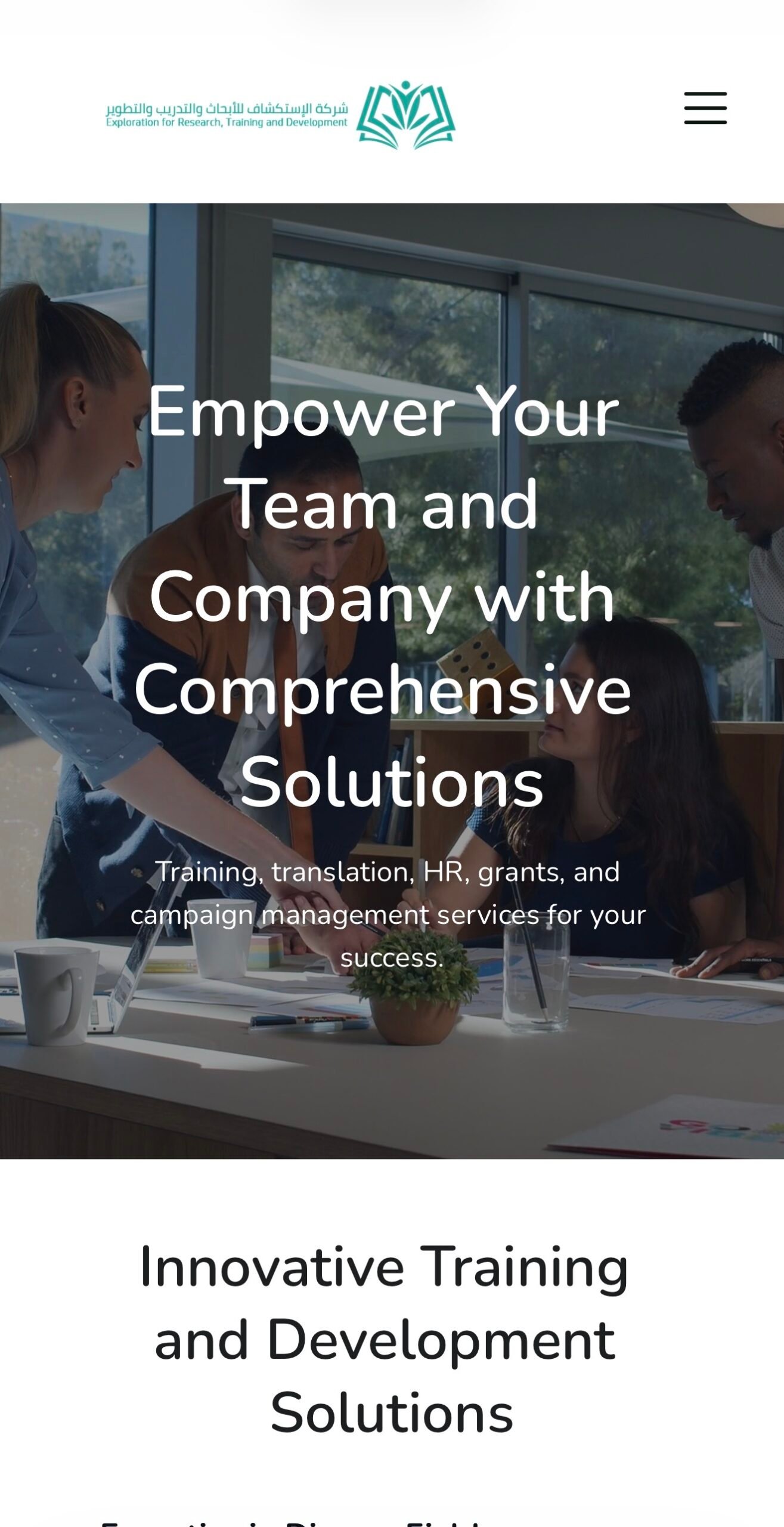ERD website mobile design