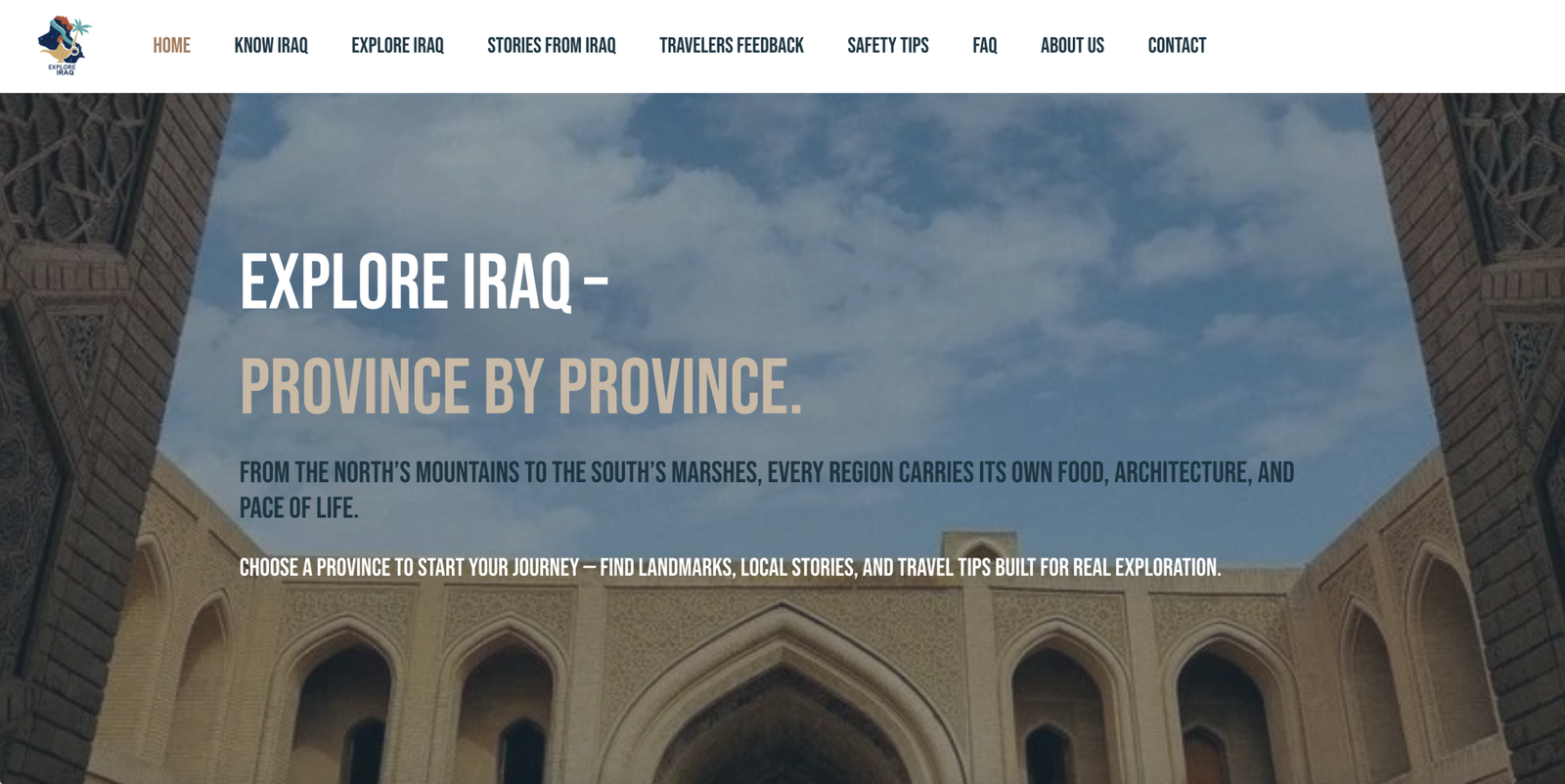 Explore Iraq website